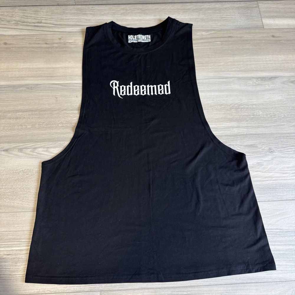 Holstrength Weightlifting Christian Black tank Size XL Optimal Performance
